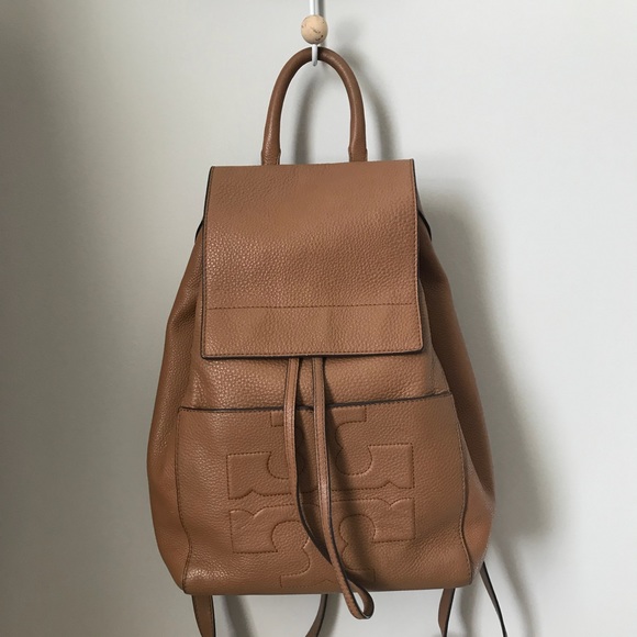 Tory Burch Handbags - Tory Burch Bombé-T Flap Leather Backpack